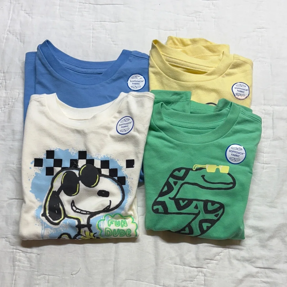 NWT 365Kids 4-Pack Graphic Tees Size 4‎ | Super Soft Cotton Bundle